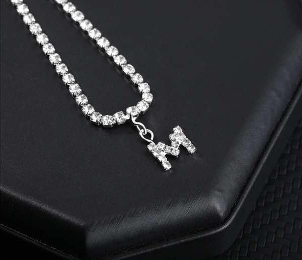 Zircon Initial Letter Ankle Chain