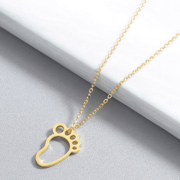 Baby Footprint Pendant Necklace