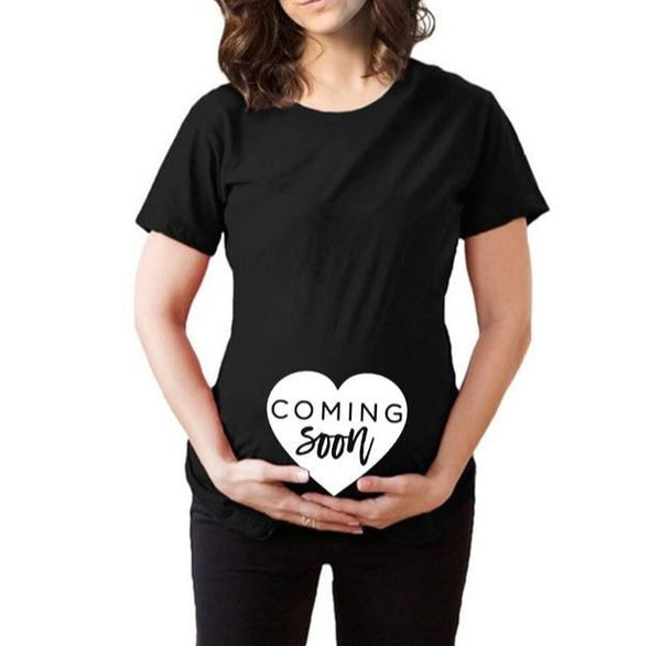"Coming Soon" & Baby Footprints T-Shirt