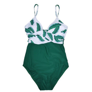 Green Leaf One Piece Swimsuit
