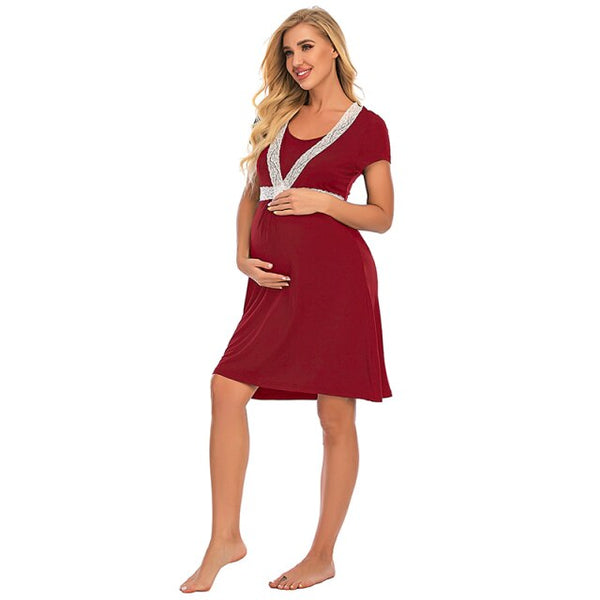 Maternity & Nursing Knee-Length Nightgown